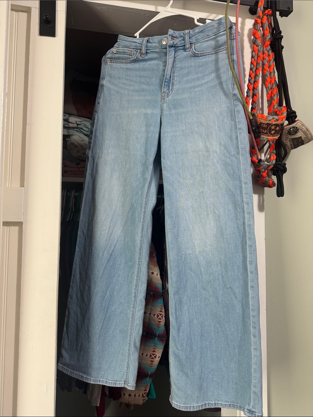 American Eagle Outfitters Light Blue Wide Leg Jeans